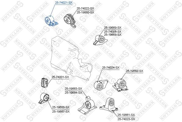 Mounting, engine 25-74021-SX - image 2
