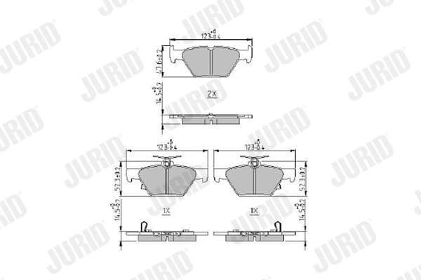 Brake Pad Set, disc brake 573980J