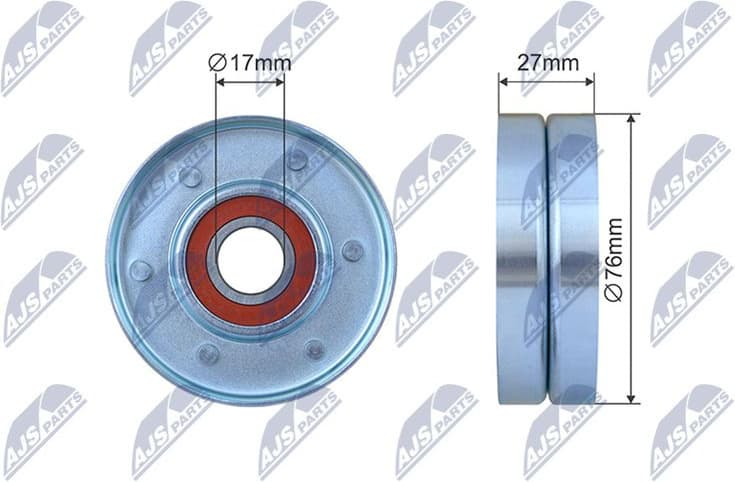 Tensioner Pulley, V-ribbed belt RNK-LR-018