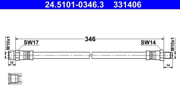 Brake Hose 24.5101-0346.3