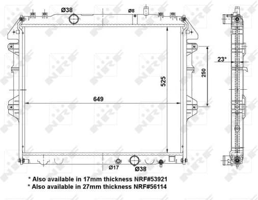 Radiator, engine cooling EASY FIT 53921A