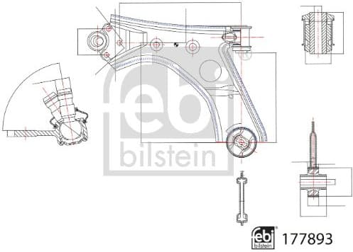 Control/Trailing Arm, wheel suspension 177893 - image 2