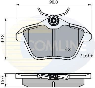 Brake Pad Set, disc brake CBP01095 - image 2