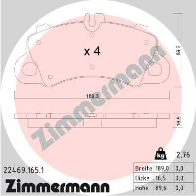 Brake Pad Set, disc brake 22469.165.1