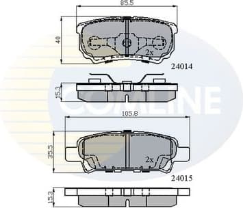 Brake Pad Set, disc brake CBP31290 - image 2