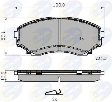 Brake Pad Set, disc brake CBP31732 - image 2
