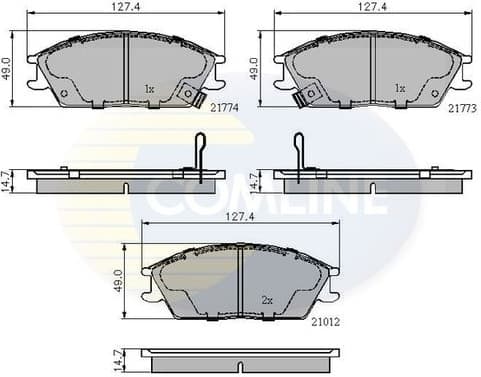 Brake Pad Set, disc brake CBP3253 - image 2
