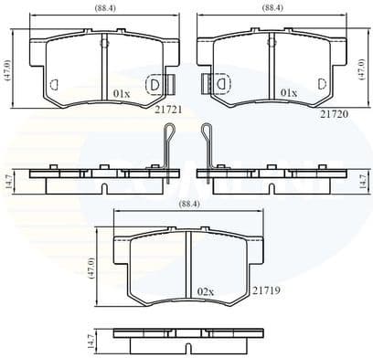 Brake Pad Set, disc brake CBP36049 - image 2