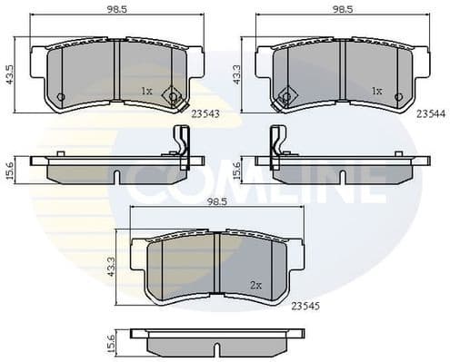 Brake Pad Set, disc brake CBP31126 - image 2