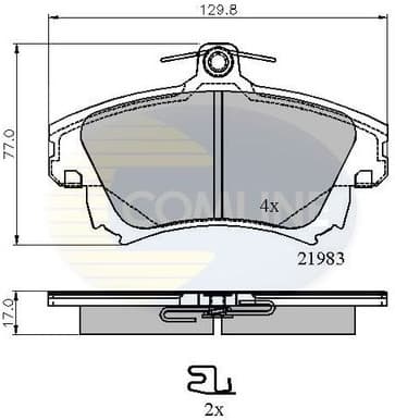 Brake Pad Set, disc brake CBP3813 - image 2
