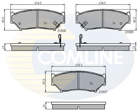 Brake Pad Set, disc brake CBP3587 - image 2