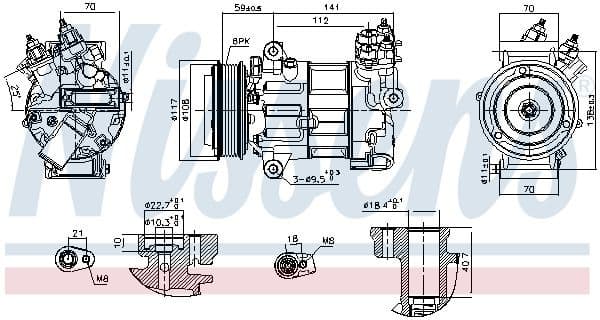 Compressor, air conditioning ** FIRST FIT ** 890790