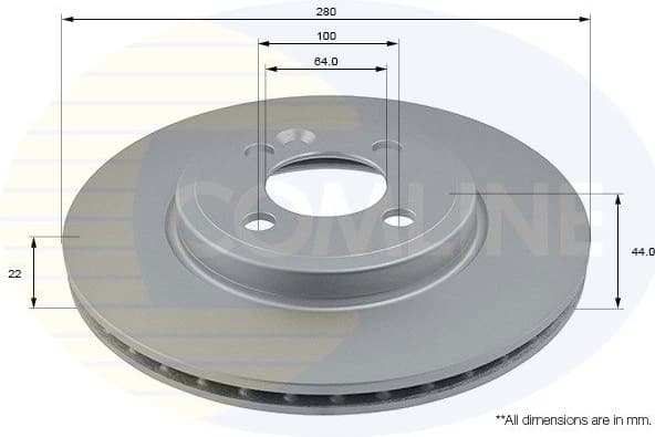 Brake Disc COATED ADC1734V - image 2