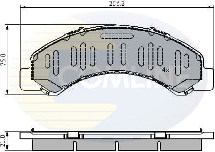 Brake Pad Set, disc brake CBP3918 - image 2