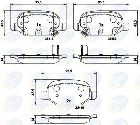 Brake Pad Set, disc brake CBP31559 - image 2