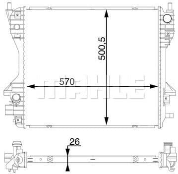 Radiator, engine cooling BEHR CR 1200 000S