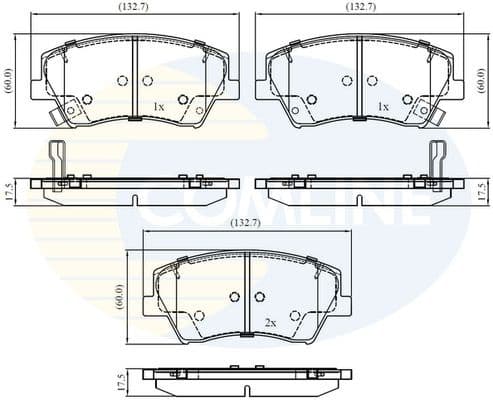Brake Pad Set, disc brake CBP32343 - image 2