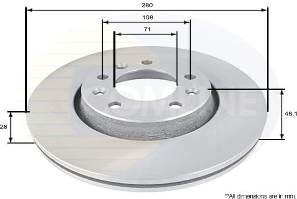 Brake Disc COATED ADC1580V - image 2