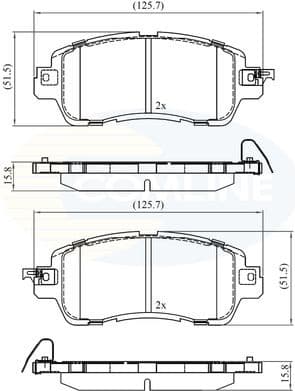 Brake Pad Set, disc brake CBP36115 - image 2