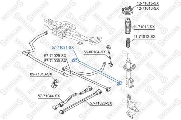 Rod/Strut, wheel suspension 57-71031-SX - image 2