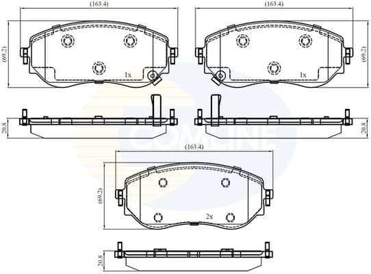 Brake Pad Set, disc brake CBP32457 - image 2