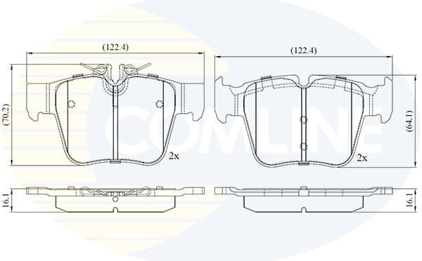 Brake pads rear CBP02641 - image 2