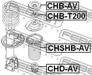 Rolling Bearing, suspension strut support mount CHB-T200 - image 2