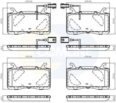 Brake Pad Set, disc brake CBP12461 - image 2