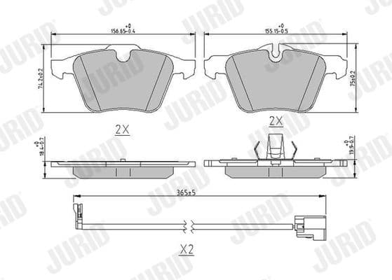 Brake Pad Set, disc brake 573972J