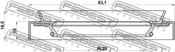 Shaft Seal, drive shaft 95HDS-38631016X - image 2