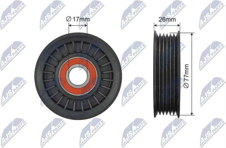 Tensioner Pulley, V-ribbed belt RNK-FR-060