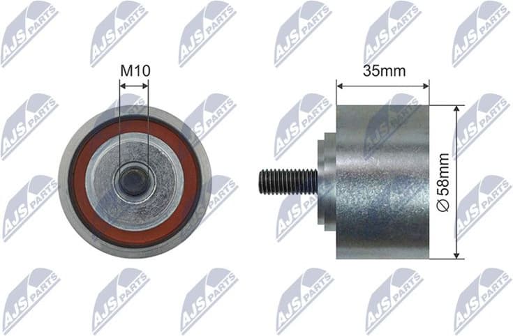 Tensioner Pulley, V-ribbed belt RNK-CH-055