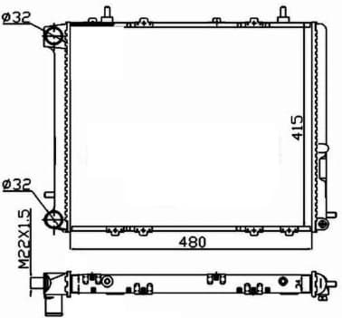 Radiator, engine cooling Economy Class 507352A
