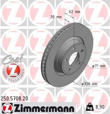 Brake Disc COAT Z 250.5708.20