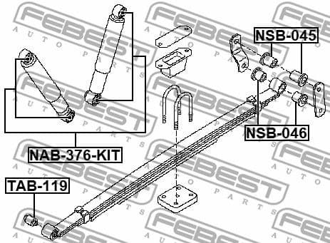 Bushing, leaf spring NSB-046 - image 2