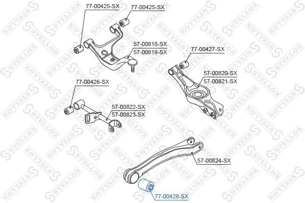 Mounting, control/trailing arm 77-00428-SX - image 2