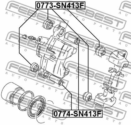Guide Bolt, brake caliper 0774-SN413F - image 2