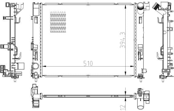 Radiator, engine cooling 550038