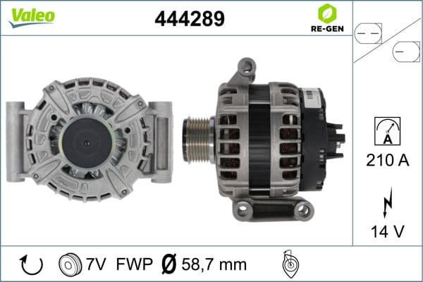 Alternator VALEO RE-GEN REMANUFACTURED 444289