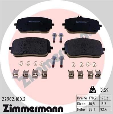 Brake Pad Set, disc brake 22962.180.2