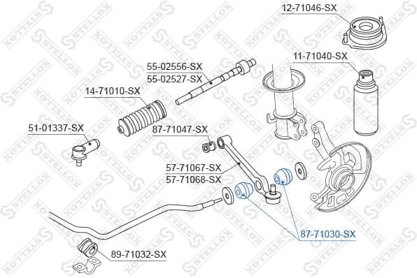 Mounting, control/trailing arm 87-71030-SX - image 2