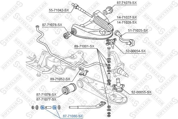 Mounting, control/trailing arm 87-71080-SX