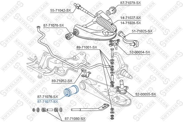 Mounting, control/trailing arm 87-71077-SX - image 2