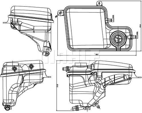 Expansion Tank, coolant BEHR CRT 203 000S