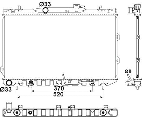 Radiator, engine cooling 53162