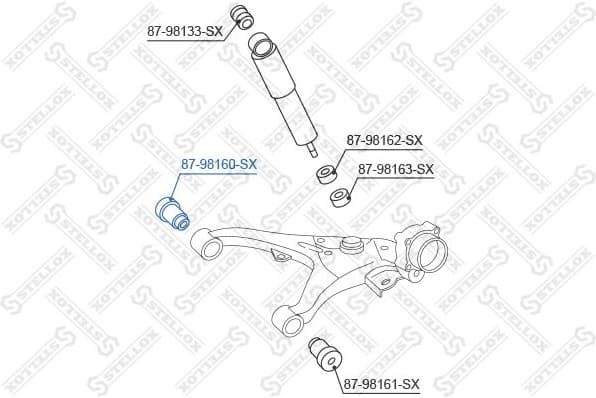 Mounting, control/trailing arm 87-98160-SX - image 2