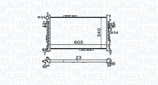 Radiator, engine cooling 350213977000