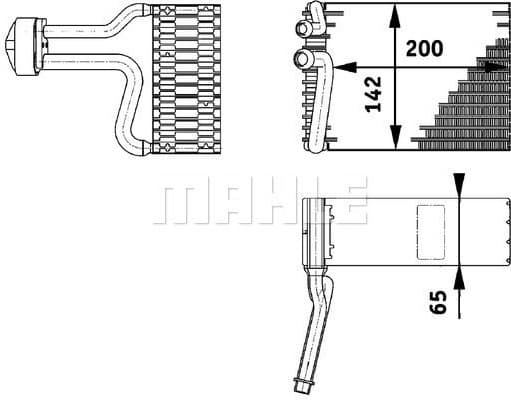 Evaporator, air conditioning BEHR *** PREMIUM LINE *** AE 66 000P - image 2