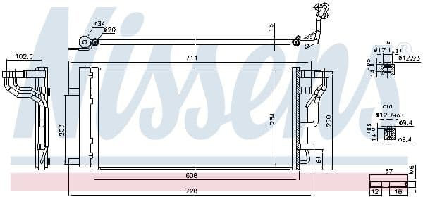 Condenser, air conditioning ** FIRST FIT ** 941289