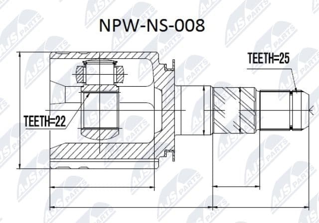 Joint Kit, drive shaft NPW-NS-008